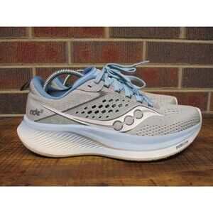 Saucony Womens Ride 17 Gray S10924-118 Athletic Running Shoes Sneakers Size 8.5